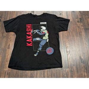 Naruto Shippuden Kakashi Shirt Mens Large Anime Graphic Tee Viz Media